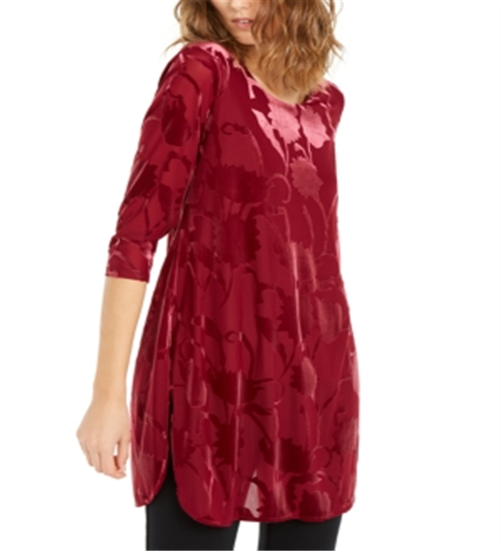 Alfani Women's Dolman Sleeve Blouse Top Red Size Medium