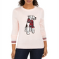 Tommy Hilfiger Women's Holiday Terrier Sweater Pink Size XX-Large