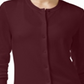 Karen Scott Women's Crew Neck Cardigan Red Size Petite Small