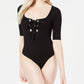 Guess Women's Embellished Lace up Bodysuit Black Size Medium