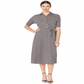 Ralph Lauren Women's Micro Houndstooth MIDI Dress Gray Size X-Large