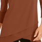 Alfani Women's Sheer Crossover Hem Tunic Brown Size XX-Large