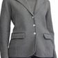 Ralph Lauren Women's Knit Cotton Blazer Gray Size Petite Small