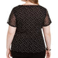 INC International Concepts Plus Size  V-Neck Top  Black Size 1X