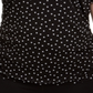 INC International Concepts Plus Size  V-Neck Top  Black Size 1X