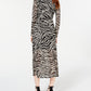 Rosie Harlow Junior's Mesh Zebra MIDI Dress Black Size Small