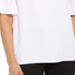 JM Collection Women's Crinkle Texture Cold Shoulder Blouse White Size Medium