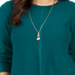 Style & Co Women's Mixed Stitch Tunic Sweater Green Size Petite XL