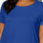 JM Collection Women's Plus Short Sleeve Top Blue Size 1X