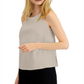Alfani Women's Sleeveless Linen Blend Top Brown Size X-Small