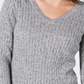 Karen Scott Women's Cotton Cable Knit Sweater Grey Size Petite L