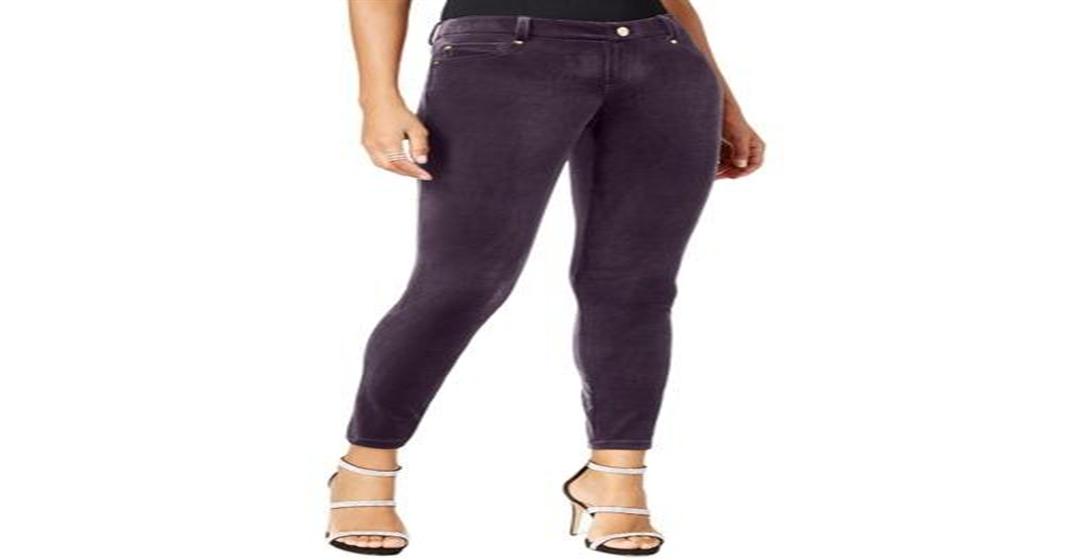 INC International Concepts Women's Velvet Skinny Pants Green Size 10