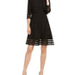 Jessica Howard Women's Illusion Detail Fit & Flare Dress Jacket Black Size 12