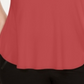Alfani Women's Plus Satin Trim High Low T-Shirt Red Size 3X
