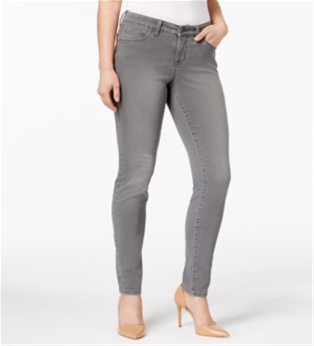 Style & Co Women's  Petite Curvy-Fit Skinny Jeans  Gray Size 4 P