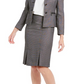 Le Suit Women's Pleated Hem Skirt Suit Black Size 2 Petite