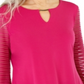 JM Collection Women's Puff Sleeve Top Pink Size Small