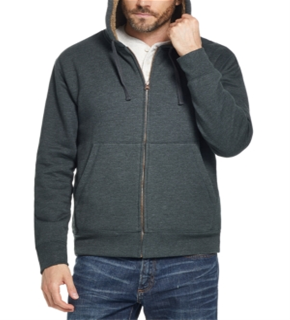 Weatherproof Vintage Men's Fleece Lined Hoodie Green Size XL