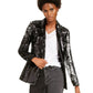INC International Concepts Women's Sequin One Button Blazer Jacket Black Size X-Small