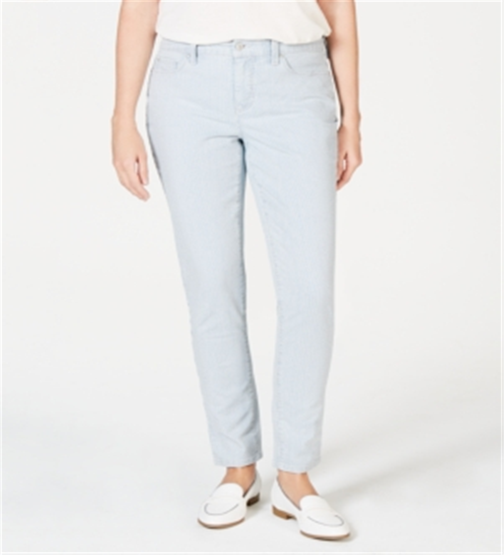 Charter Club Women's Bristol Tummy Control Skinny Ankle Jeans Blue Size 14