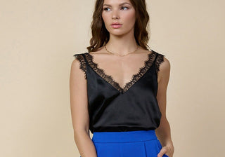 Skies Are Blue Women's Recycled Elastic Waist Tapered Pants Blue Size L