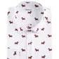 Bar III Men's Slim Fit Stretch Scottie Print Dress Shirt  White Size 14.5X32-33
