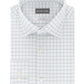Michael Kors Men's Plaid Collared Classic Fit Stretch Dress Shirt White Size 18X36-37