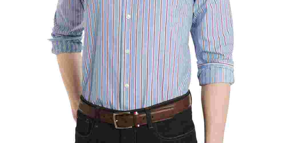 Tommy Hilfiger Men's Classic Fit Shirt Blue Size Small