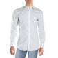 ALFANI Men's White Geometric Collared Slim Fit Dress Shirt White Size Large