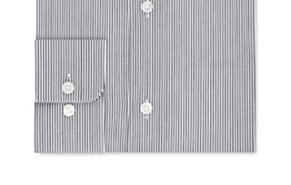 Calvin Klein Men's Steel Classic Regular Fit Non Iron Performance Stretch Stripe Dress Shirt Blue Size 16.5X34-35