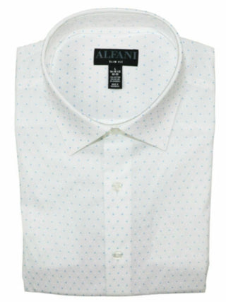 Alfani Men's White Collared Dress Shirt White Size 15.5X32-33
