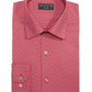 Alfani Men's Patterned Collared Dress Shirt  Red Size 15.5X32-33