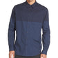 Dkny Men's Two Tone Gingham Shirt Blue Size Small