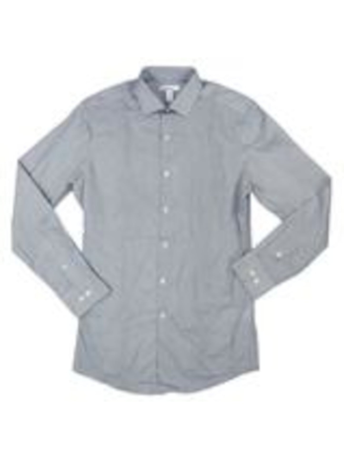 Bar III Men's Patterned Collared Slim Fit Dress Shirt Gray Size 32-33