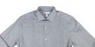 Bar III Men's Patterned Collared Slim Fit Dress Shirt Gray Size 32-33