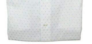 Alfani Men's White Geometric Collared Slim Fit Dress Shirt White Size 16.5- 32/33