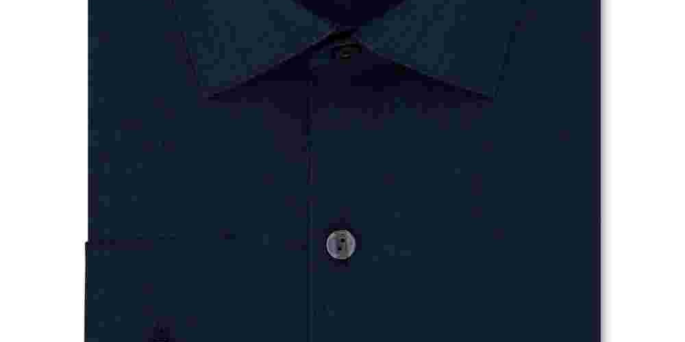 Kenneth Cole Men's Collared Dress Shirt Blue Size 15X32X33