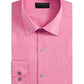 Alfani Men's Pinstripe Point Collar Classic Fit Dress Shirt Pink Size 17.5X32X33