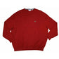 Lacoste Men's V Neck Sweater Red Size 3XL