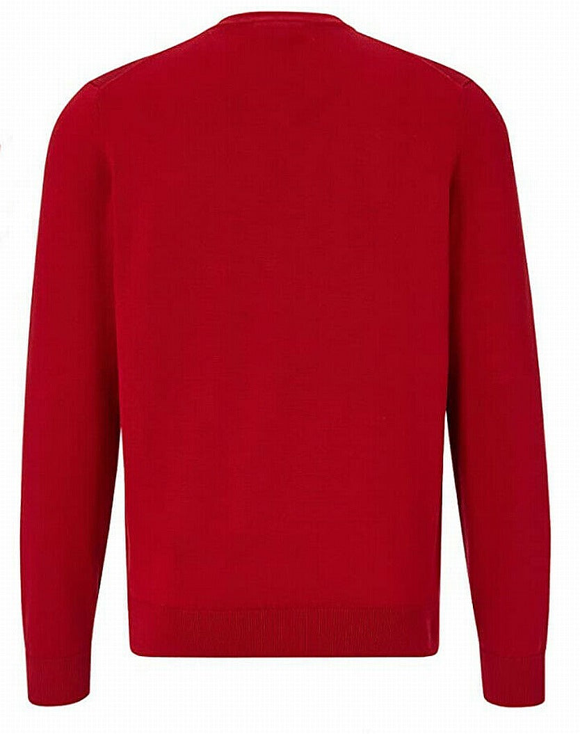 Lacoste Men's V Neck Sweater Red Size 3XL