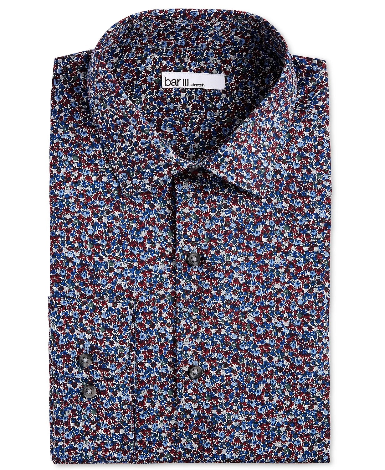 Bar III Men's Collared Dress Shirt Blue Size 14.5X 32X33