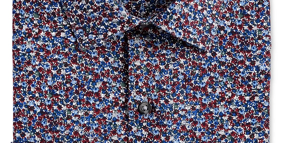 Bar III Men's Collared Dress Shirt Blue Size 14.5X 32X33