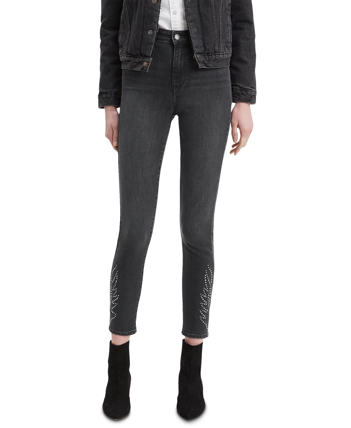 Levi's Women's 721 High Rise Skinny Ankle Jeans Black Size 25