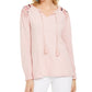 Style & Co Women's Embroidered Shoulder Top Pink Size XX-Large