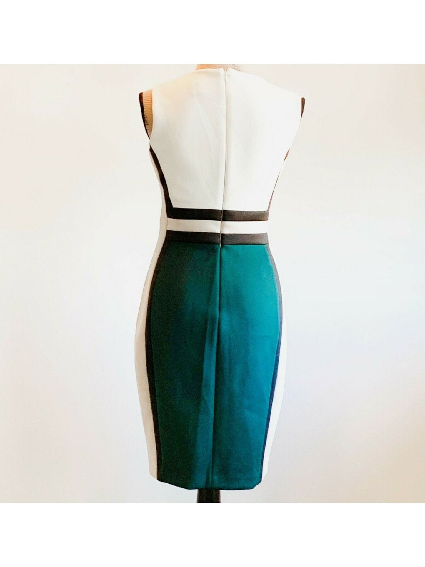 Calvin Klein Women's Sleeveless Above the Knee Body Con Dress Tan Multi Size 20W