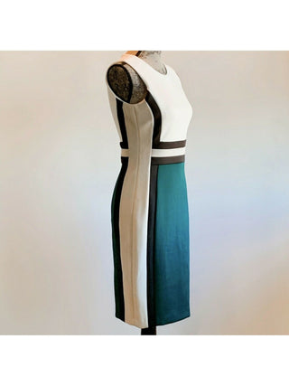 Calvin Klein Women's Sleeveless Above the Knee Body Con Dress Tan Multi Size 20W