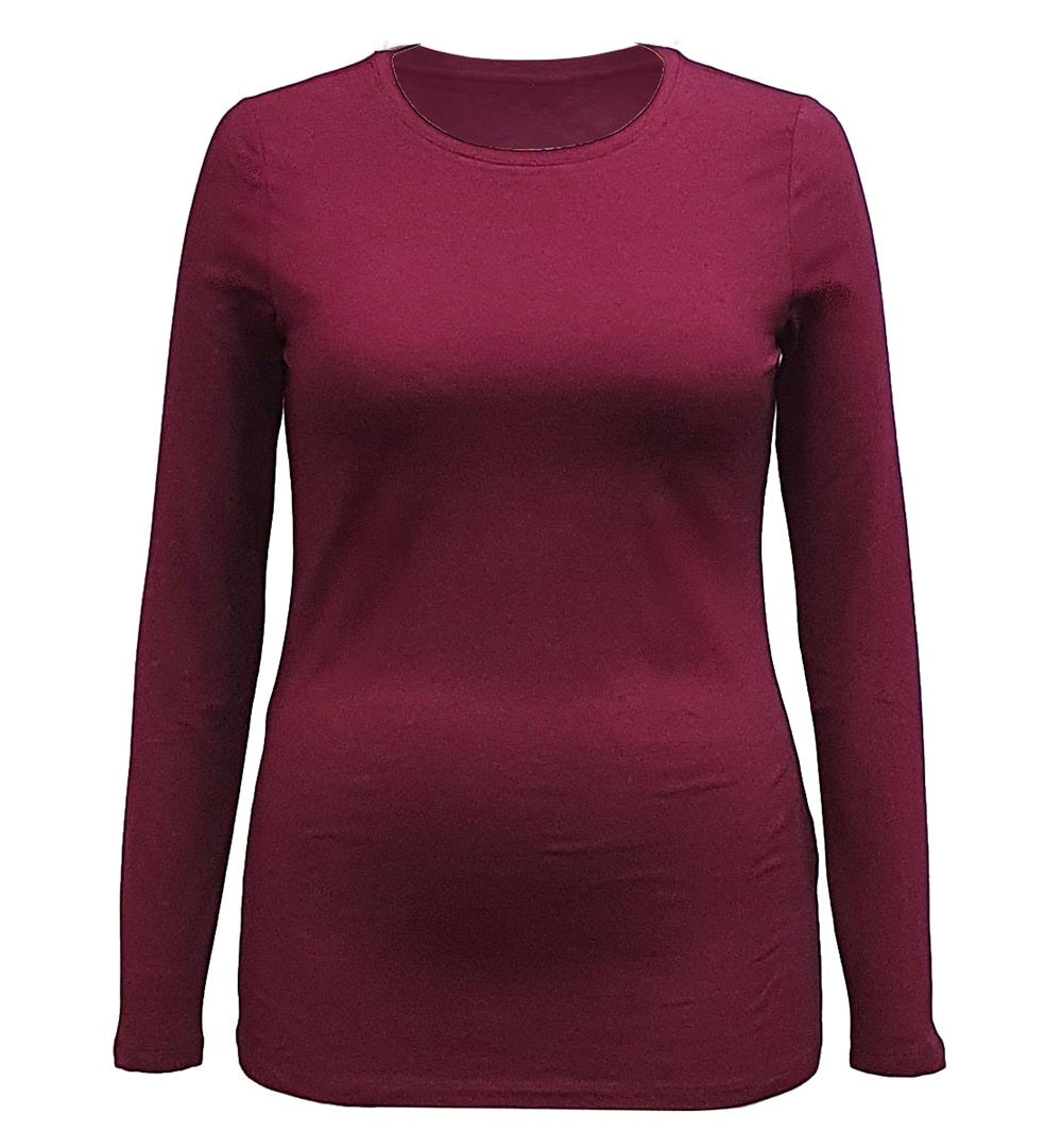 Style & Co Women's Long Sleeve Top Purple Size Large