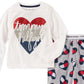 Tommy Hilfiger Toddler Little & Big Girls 2-Pc. Heart Pajama Set White Size 6-7