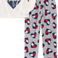 Tommy Hilfiger Toddler Little & Big Girls 2-Pc. Heart Pajama Set White Size 6-7