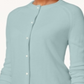 Karen Scott Women's Bead Button Cardigan Blue Moon Size X-Large